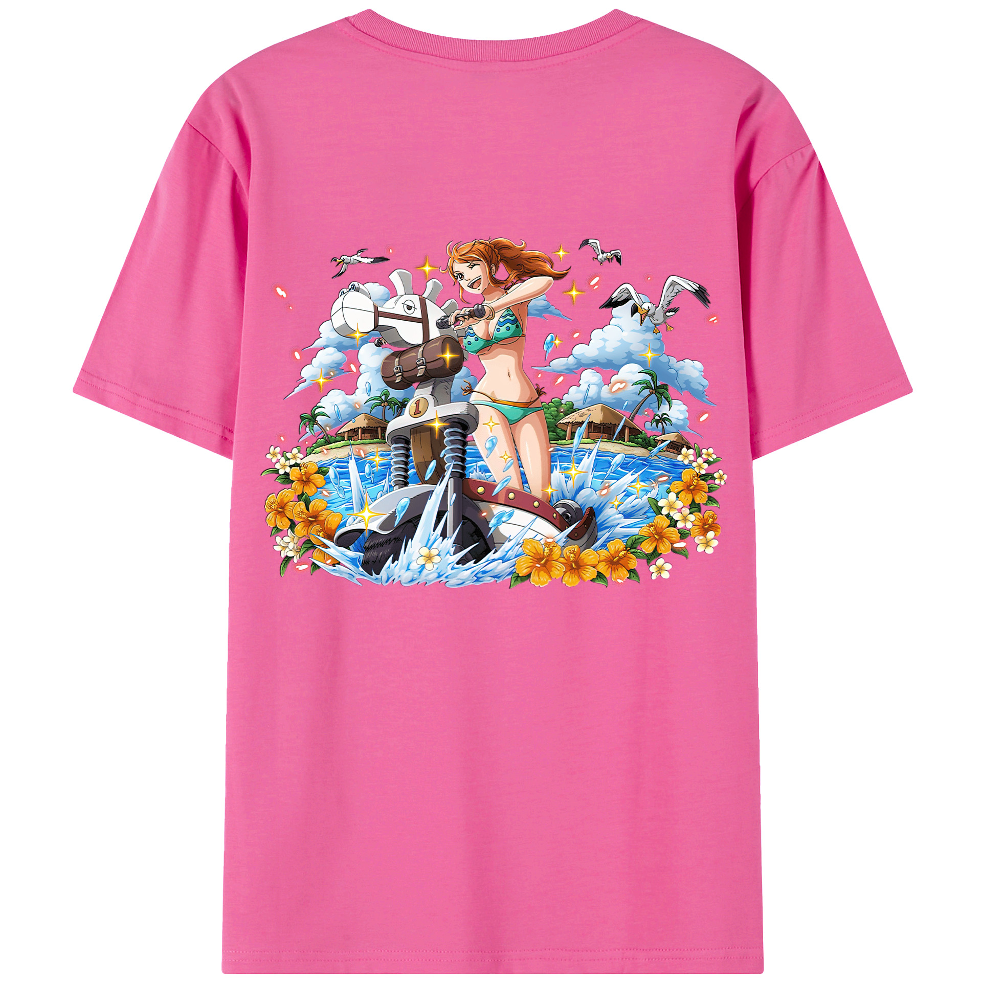 （画像用） ワンピース ナミ ONE PIECE Nami レディース半袖Tシャツ(バックプリント)